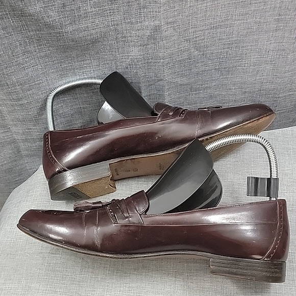 BALLY brown Italian leather tassel loafers slip-on Men's 10.5D (WIDE) - Picture 6 of 13